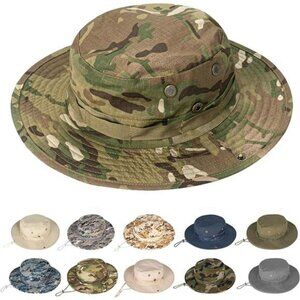 UPF 50 sun hat wide brim boonie bucket hat for fishing hiking outdoor travel